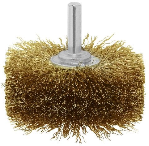 Bosch 2609256541 8 x 80mm Wood Structure Brush Crimped Wire Shank - Brass-Coated