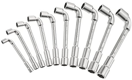Stanley 1-17-383 Clé à pipe débouchée 6 x 6 pans en L - Acier Chromé - Normes ISO et DIN - Profil maxiDrive 8, 10, 11, 12, 13, 16, 17, 18 et 19 mm - Jeu de 10 pièces