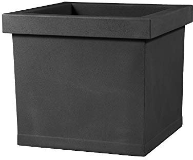 Teraplast Vase Quadro glatt Classic 46 cm anthrazit