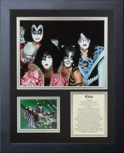 Legenden Sterben Nie Kiss II gerahmtes Foto Collage, 11 x 35,6 cm