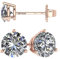 Central Diamond Center Nana 14k Massivgoldstege & Sterling Silber Pure Brilliance Zirkonia Diamantohrstecker Ohrringe 1,5ct bis 4ct (Rotgold und Sterling-Silber, 3)
