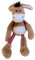 Inwolino 7748 - Schlenkeresel Stoffel, 32 cm, beige/Creme/pink, Kuscheltier, Esel