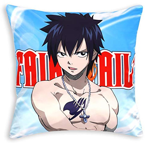 CoolChange Fairy Tail Deko Kissenbezug 50x50cm, Manga Kissen Bezug, Motiv: Gray Fullbuster