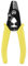 QWORK® - Pelacables de fibra óptica con tres agujeros y mango de PVC para pelar fibras，15.2cm