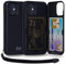 TORU CX PRO for iPhone 12 Mini Case Wallet | Protective Shockproof Heavy Duty Cover with Hidden Card Holder & Card Slot | Mirror & Wrist Strap Included - Black