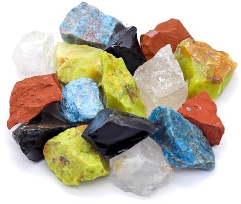 LAVISA Wasserstein Mischung | Premium Edelsteine für Edelsteinwasser | echte unbehandelte Natursteine, Rohsteine und Kristalle | Energiesteine und Mineralsteine für Trinkwasser (5 Elemente)