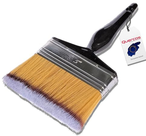 Quercos Premium Flächenstreicher 125mm für alle Lacke - Kein Borstenverlust - Borstenpinsel Perfekt für große Flächen, Lackpinsel, Flächenpinsel, Möbelfarbe streichen, Malerpinsel breit, Flachpinsel 5
