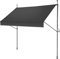 Gartenfreude Klemmmarkise 300 x 120 Sonnenschutz Balkonmarkise Campingmarkise ohne Bohren, Anthrazit – gerader Schnitt, 4900-1530-102