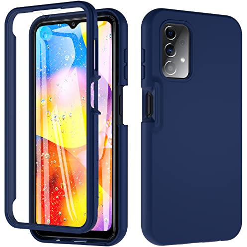 Für Samsung Galaxy A13 Hülle,A13 Hülle,360 Grad Case Rundumschutz Robust Cover mit Eingebautem Displayschutz Bumper Schutzhülle Handyhülle für Samsung A13 4G (Blau)