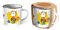 Trötsch Bobo Siebenschläfer Emailletasse Streifen: Kaffeetasse Teetasse Geschenkidee Geschenk Tasse Emaillebecher