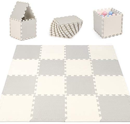 Hadibio Baby Foam Play Mats, Interlocking Floor Mat for Babies Infants Toddlers, Soft Jigsaw Puzzle Playmat Crawling Mat, Thick Indoor Outdoor Garden Fitness Nursery Yoga Mat, 16pcs