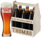 polar-effekt Bierglas + Bierträger aus Holz mit personalisierter Wunschgravur - Für den großen Durst - 1x Flaschenträger - 1x Weizenbierglas 500 ml - Männerhandtasche - Geschenk - Mann, Papa, Opa
