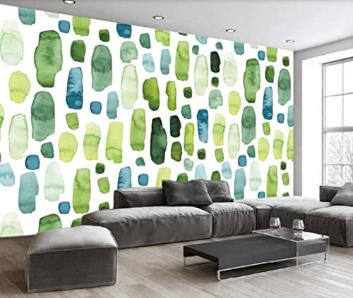 FitNshape Wandbilder Tapeten Mode grüne Pflanzen Aquarell TV Hintergrundwand Tapete 3D * 400 cm x 280 cm (157,4 x 110,2 Zoll)