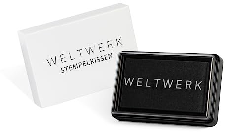 WELTWERK Stempelkissen Kinder [wiederverwendbar] ungiftig & abwaschbar – Fingerabdruck Set für Kinder & Babys – hautfreundlich für Hand- & Fußabdrücke, DIY-Projekte, Gästebuch und Leinwand