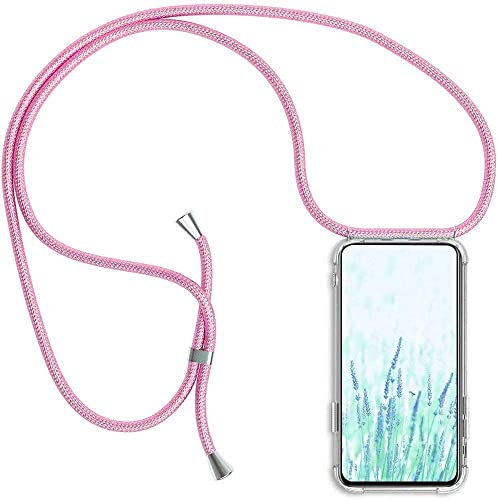 Cordón Universal para la Funda del teléfono móvil, Cuerda Colgante Correa de Cuello (Rosa)