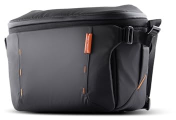 PGYTECH OneMo Sling Bag, 7L (Space Black) Shoulder Bag, Peg Waitech Slingbag, Camera Stabilizer, Gimbal Camera Bag, Expansion, Splashproof, Shoulder Pad, Battery Pocket, Storage
