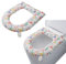 Wuyue Hua 2PCS Toilet Seat Cover, Toilet Seat Warmer, Elongated Toilet Seat Cover, Padded Toilet Seat Cushion, O-Shaped Washable or Portable Toilet Lid Tank Cover