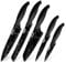 hecef Messerset, Ultra-scharfe Küchenmesser Set mit Ergonomischem Griff - Kochmesser, Santokumesser, Brotmesser, Allzweckmesser und Schälmesser, Marmormuster, Schwarz