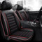 AdiNas Leder Auto Sitzbezüge Sets für Golf-VI/Variant/2009-2013, 5-Sitze wasserdichte Autositzbezüge Autositzschoner Universal Auto Innenraum Schonbezüge,Black_Red/A