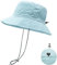 lifwimner Sonnenhut Damen Herren Fischerhut mit Kinnriemen Wasserdichter Eimer Damen Schnell Dry Packable Hut Sommer Outdoor Aktivitäten (Hellblau)