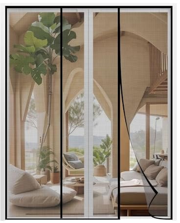 Fly Grille Insect Protection, 285x240cm Window Roller Blind Insect Protection Roller Blind Without Drilling Child -Light Adhesive Assembly, Black