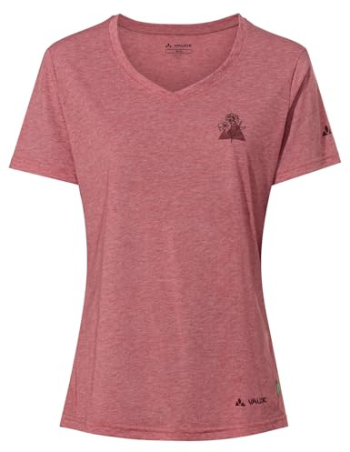 VAUDE Women's Skomer Print T-Shirt III, Weiches Damen T-Shirt zum Wandern und für den Alltag, Brick, 46