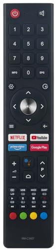 RM-C3407 Voice Replaced Remote Control Fit for JVC 4K UHD LED Android Smart TV LT-32N3115A LT-40N5115A LT-50N7115A LT-55N7115A LT-65N7115A