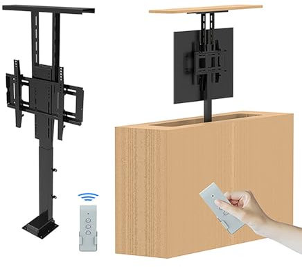 CAMEKIGZ Motorisierter TV-Halterungsständer - LCD-TV-Bodenständer, Für 42-70 Zoll Elektrischer Teleskop-TV-Liftständer, Mit Fernbedienung Höhenverstellbarer TV-Ständer, Kann In Einem Schran