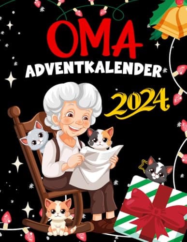 Oma's Rätsel Adventskalender 2024: Der Rätsel Weihnachtskalender mit 72 Rätseln in großer Schrift für Erwachsene & Rentner, Sudoku, Wortsuche, Logikaufgaben