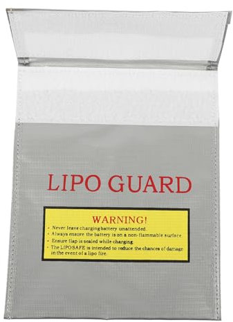 HOMSFOU Feuerfeste Tasche für Lipo-Batterien Batterie-Sicherheitstasche Lipo-Akku Lipo-Wächter Silver Protective Bag Fireproof and Explosion-Proof Bag Aufbewahrungstasche Lipo-Schutztasche