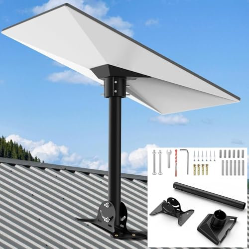 I-THERA-U Starlink Halterung Gen 3 Satz - Einstellbare Rohradapter Gen 3 für Starlink, Dachhalterung Standard Kit V3, Lange Wandhalterung Rohrhalterung for Heavy Duty Pivot