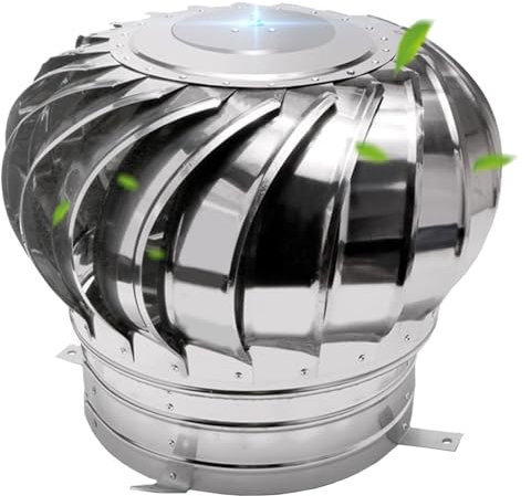 Comignoli girevoli, Comignolo Girevole per Camini Ventilatore da tetto Robusto, antivento Rotazione del vent Velocità elevata(250mm(9.8in))