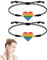 BNREOZA 2 Stück LGBT Herz Armband für Damen Männer Regenbogen Armband, Gay Pride Armband, Lesben und Schwule Armband, BFF Armband, LGBTQ Couple's Bracelet Magnetic