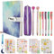 JTgugu Tagebuch mit Schloss Set Sachen für Mädchen Teenager Geschenke 7 8 9 10 11 12 13 14 Jahre Tagebuch mit Code Reisetagebuch Notizbuch Geschenk Mäppchen Stift Aufkleber Ostergeschenke Schulsachen