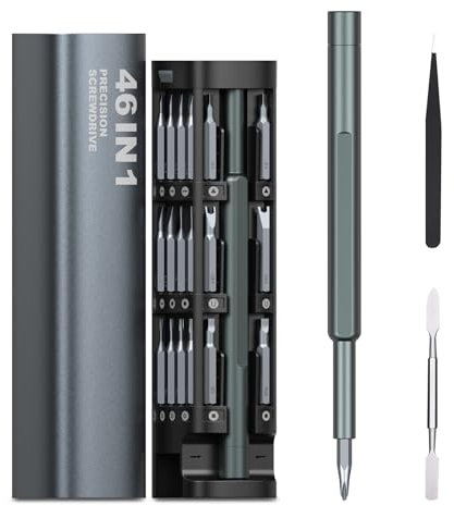 Ankilo Precision Screwdriver Set, 46 in 1 Mini Magnetic Screwdriver Set, Multifunction Precision Kit, Portable Repair Tool Kit for Computer, Eyeglass, Phone, Watch