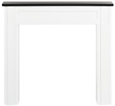 Beliani Marco para Chimenea de imitación MDF decoración Sala de Estar Blanco Baudin