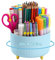 Marbrasse Schreibtisch Organizer,360 Grad Drehbarer Stifthalter für Schreibtisch Zubehör mit 5 Fächern,Stifte Organizer,Stift Aufbewahrungsbox für Büro Zuhause (Blau)