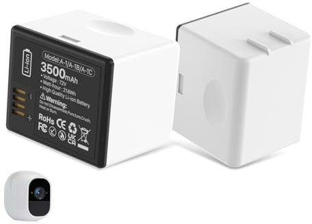 [3500mAh] Akku für Arlo Pro/Pro 2, Upgrade Hochkapazitäts Li-Ionen Ersatzakku für Arlo Pro Pro 2 Kameras VMC4030 VM4230 VM4430 VM4530 VMA4400 VM4230 (1-Stück)