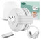 Robofun Casque Anti Bruit Bébé, 2 en 1 Casque Anti Bruit Pour Bébés et Tout-Petits Jusqu'à 48 Mois, Protection Auditive, Réglable, Amélioration du Sommeil, Avion, pour la Vie&les Fêtes - Blanc