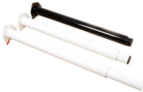 GPDNBIEU Pied de Table pieds de pilier en métal pieds télescopiques à hauteur réglable barre de petit déjeuner Support de plan de travail pied de Table pieds de meubles(Black,70 100cm)