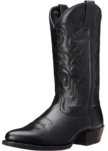 YXADGML Camperos Texani Donna Stivali Comodi Stivali in Pelle Stivali da Uomo Fino al Ginocchio Stivali da Uomo Stivali da Lavoro Casual for Uomo Taglia Forte 46(Black,45)