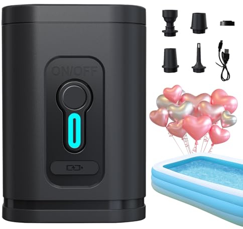 Electric Inflation Pump, Rechargeable Air Pump, Inflatable Balloon Air Blower for Pool Toys, Air Mattress, Swimming Ring, Mini Vacuum Storage Bag, Absorbent Inflator for Travel