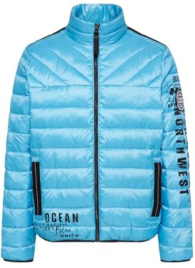Camp David Herren Steppjacke mit Logo Prints Power Blue, Xl