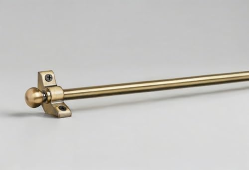 Premium Metal Stair Rod Set (72.5 cm x 10 mm) in Antique Brass - Ball End | Premium antique brass metal stair rod set. 72.5cm x 10mm with ball finials. Stylish and durable decorative finish.