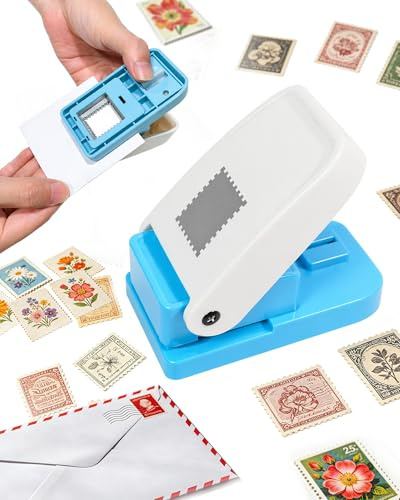 Acual Perforadora de Papel Rectangular 2x2,5cm Sello Postal Scrapbook DIY