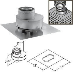 DV Chimney Liner Termination kit-4 x6 5/8 Direct Vent