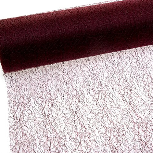 Spiderweb - Mesch - Tischläufer - Tischband - 30cm Bordeaux - Rolle 25m - 67 011-R 300