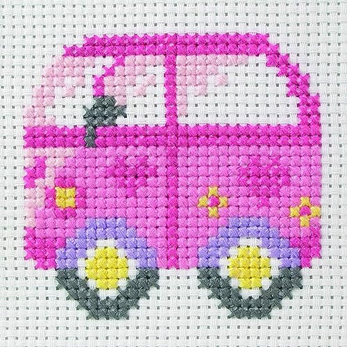 Anchor 3690000@15 Cross Stitch 1st Kit: Camper Van, Multi, One, 10 x 10cm