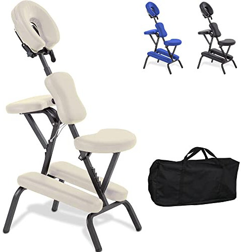 Beltom® Tattoostuhl Massagestuhl Massageliege Massagebank Behandlungsstuhl klappbar - Creme