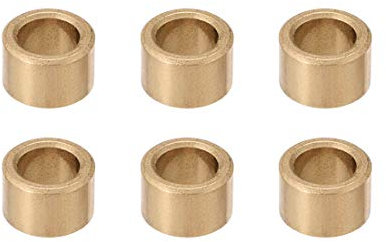 sourcing map Lagerhülse 8mm Bohrung x 12mm Außendurchmesser x 8mm lang Selbstschmierende Buchsen aus Sinterbronze 6 Stk.
